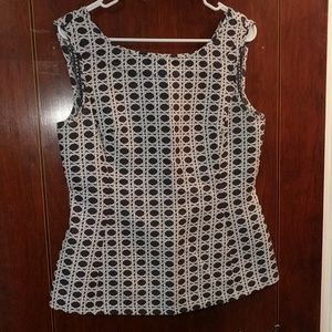 Banana Republic Geometric Print no sleeve Top sz10